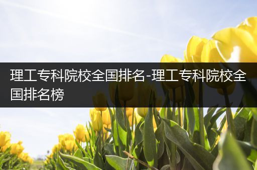 理工专科院校全国排名-理工专科院校全国排名榜