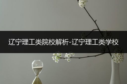 辽宁理工类院校解析-辽宁理工类学校