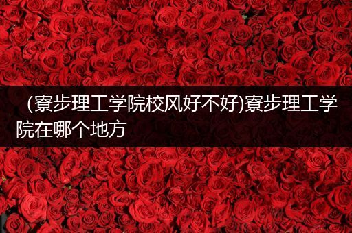 （寮步理工学院校风好不好)寮步理工学院在哪个地方