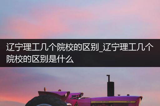 辽宁理工几个院校的区别_辽宁理工几个院校的区别是什么