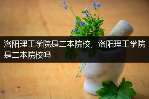 洛阳理工学院是二本院校，洛阳理工学院是二本院校吗