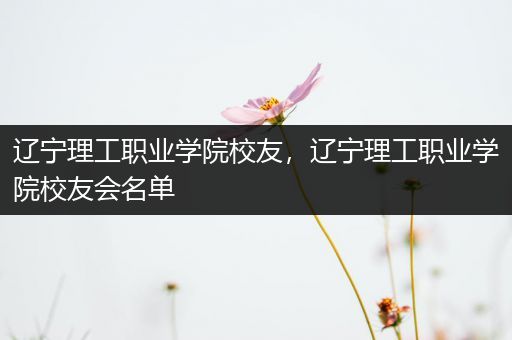辽宁理工职业学院校友，辽宁理工职业学院校友会名单