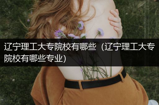 辽宁理工大专院校有哪些（辽宁理工大专院校有哪些专业）
