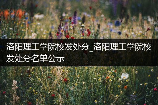 洛阳理工学院校发处分_洛阳理工学院校发处分名单公示