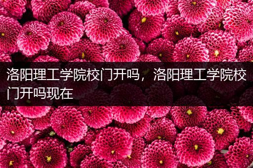 洛阳理工学院校门开吗，洛阳理工学院校门开吗现在