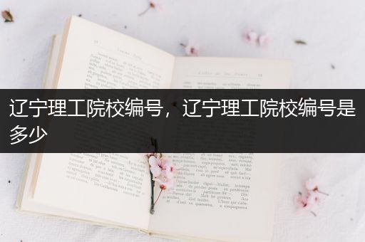 辽宁理工院校编号，辽宁理工院校编号是多少