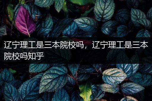 辽宁理工是三本院校吗，辽宁理工是三本院校吗知乎