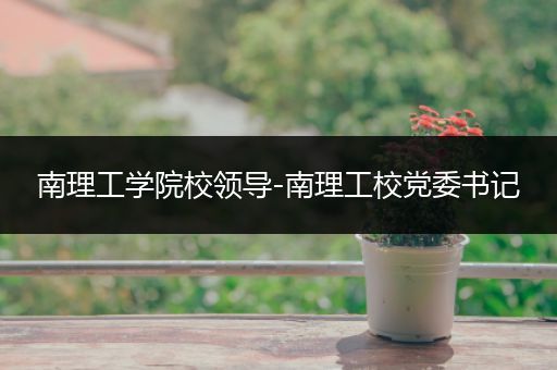 南理工学院校领导-南理工校党委书记