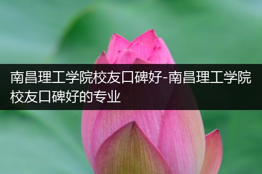 南昌理工学院校友口碑好-南昌理工学院校友口碑好的专业