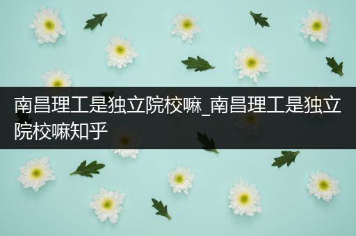 南昌理工是独立院校嘛_南昌理工是独立院校嘛知乎