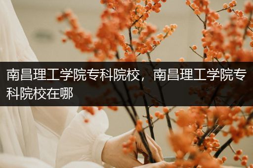 南昌理工学院专科院校，南昌理工学院专科院校在哪