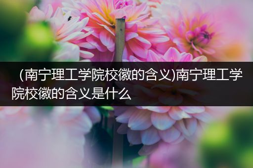 （南宁理工学院校徽的含义)南宁理工学院校徽的含义是什么