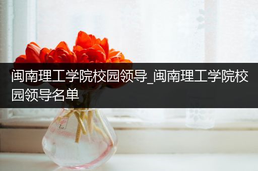 闽南理工学院校园领导_闽南理工学院校园领导名单
