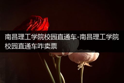 南昌理工学院校园直通车-南昌理工学院校园直通车咋卖票