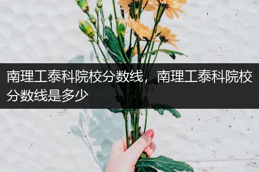 南理工泰科院校分数线，南理工泰科院校分数线是多少