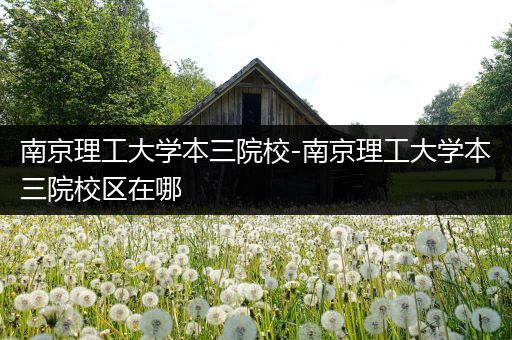 南京理工大学本三院校-南京理工大学本三院校区在哪