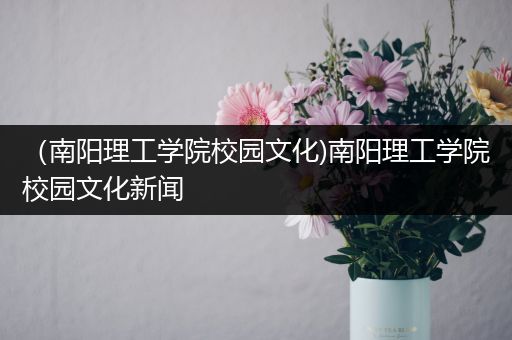 （南阳理工学院校园文化)南阳理工学院校园文化新闻