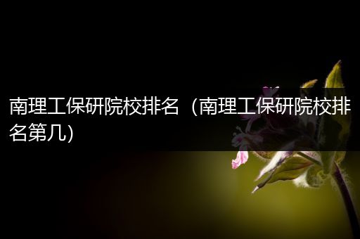 南理工保研院校排名（南理工保研院校排名第几）