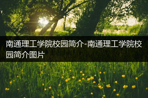 南通理工学院校园简介-南通理工学院校园简介图片
