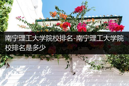 南宁理工大学院校排名-南宁理工大学院校排名是多少