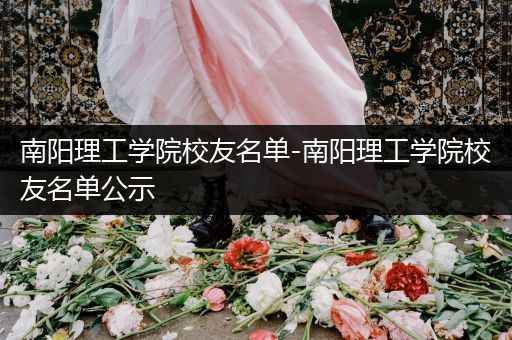 南阳理工学院校友名单-南阳理工学院校友名单公示
