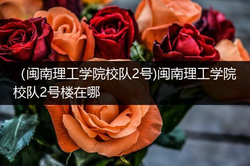 （闽南理工学院校队2号)闽南理工学院校队2号楼在哪