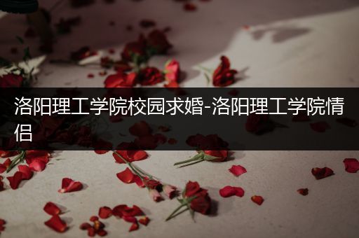 洛阳理工学院校园求婚-洛阳理工学院情侣