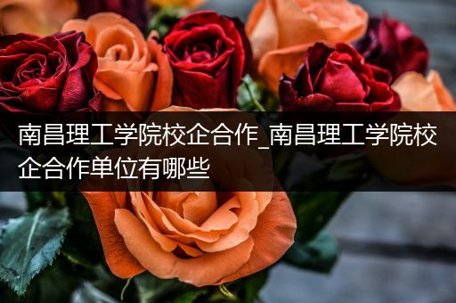 南昌理工学院校企合作_南昌理工学院校企合作单位有哪些