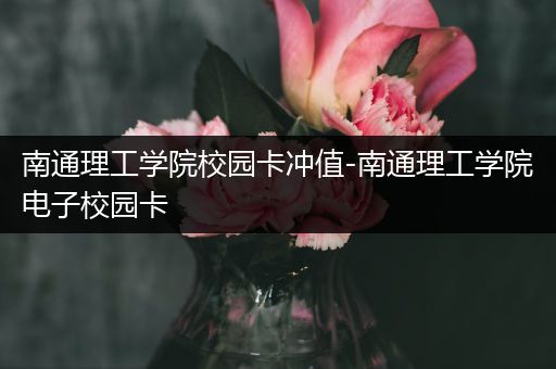 南通理工学院校园卡冲值-南通理工学院电子校园卡