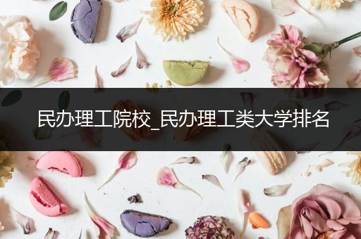 民办理工院校_民办理工类大学排名