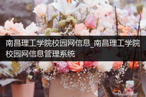 南昌理工学院校园网信息_南昌理工学院校园网信息管理系统