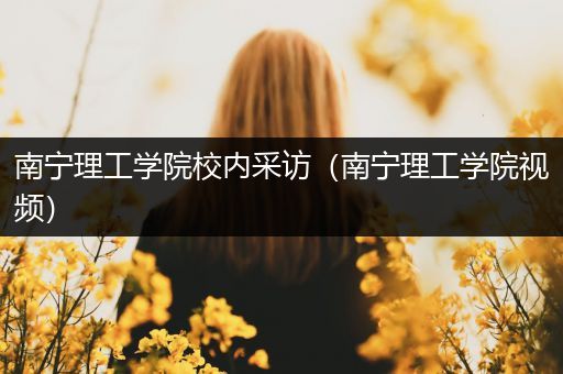 南宁理工学院校内采访（南宁理工学院视频）