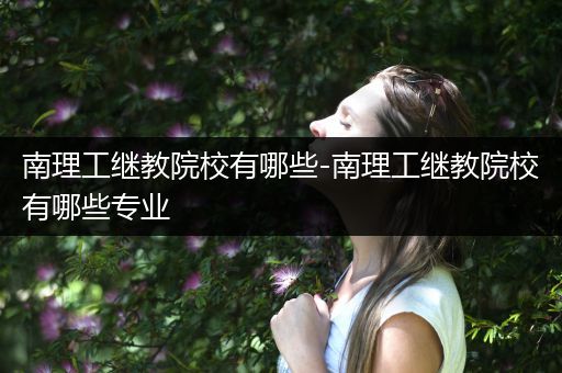 南理工继教院校有哪些-南理工继教院校有哪些专业