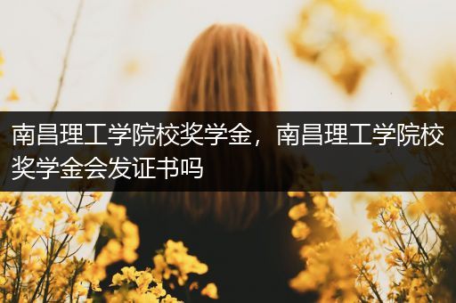 南昌理工学院校奖学金，南昌理工学院校奖学金会发证书吗