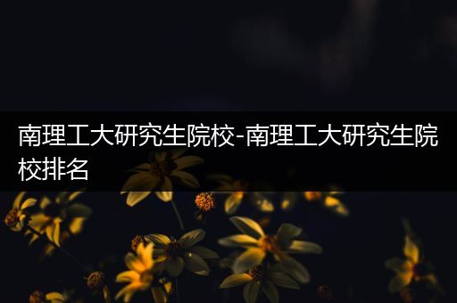 南理工大研究生院校-南理工大研究生院校排名