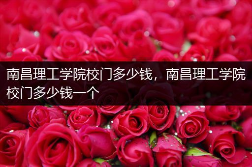 南昌理工学院校门多少钱，南昌理工学院校门多少钱一个