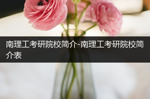 南理工考研院校简介-南理工考研院校简介表