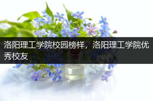 洛阳理工学院校园榜样，洛阳理工学院优秀校友