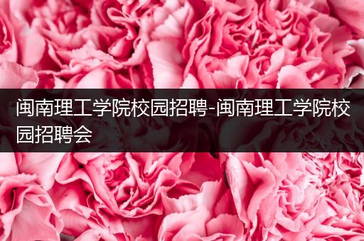 闽南理工学院校园招聘-闽南理工学院校园招聘会