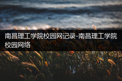 南昌理工学院校园网记录-南昌理工学院校园网络