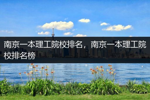 南京一本理工院校排名，南京一本理工院校排名榜