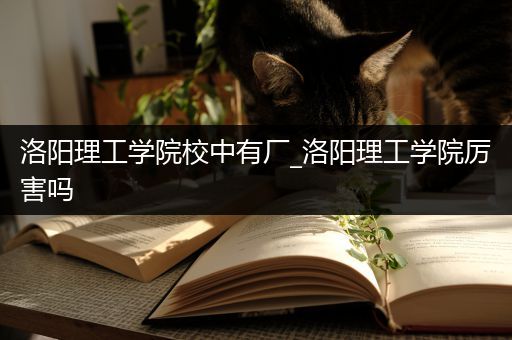 洛阳理工学院校中有厂_洛阳理工学院厉害吗