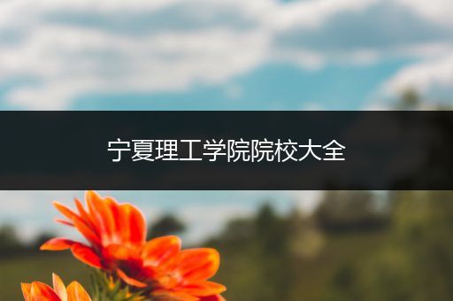 宁夏理工学院院校大全