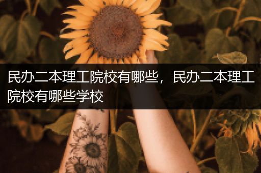 民办二本理工院校有哪些，民办二本理工院校有哪些学校