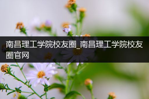 南昌理工学院校友圈_南昌理工学院校友圈官网