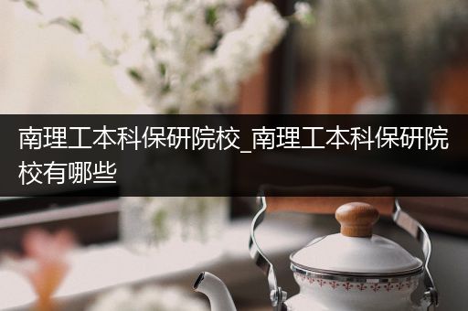 南理工本科保研院校_南理工本科保研院校有哪些