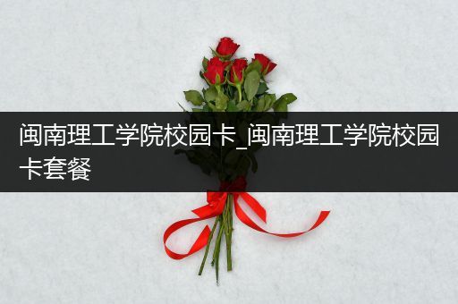 闽南理工学院校园卡_闽南理工学院校园卡套餐