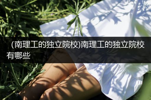 （南理工的独立院校)南理工的独立院校有哪些