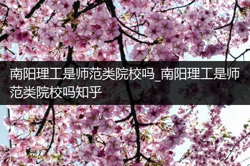 南阳理工是师范类院校吗_南阳理工是师范类院校吗知乎