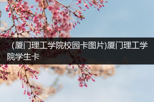 （厦门理工学院校园卡图片)厦门理工学院学生卡